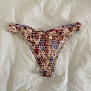 Scrunchy Ruched Floral Bikini Bottom